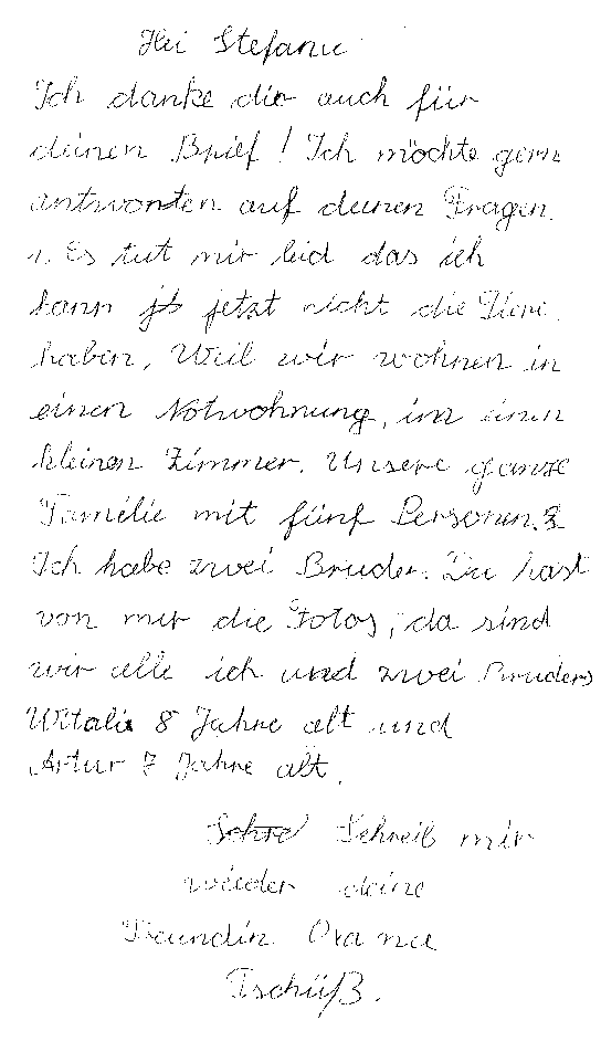 Brief von Oxana